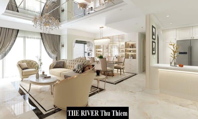 The River Thủ Thiêm cho thuê căn hộ view L81 3 phòng ngủ nhà decor đẹp