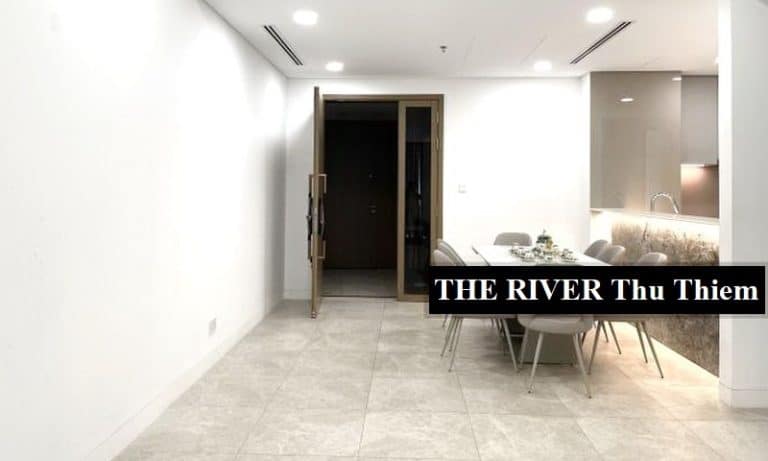 Cho thuê căn hộ The River Thủ Thiêm view sông 3 phòng ngủ full nội thất