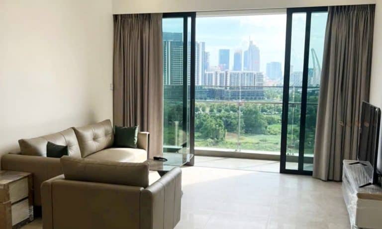 Căn hộ bán The River Thủ Thiêm view Bitexco 3 phòng ngủ có đủ nội thất