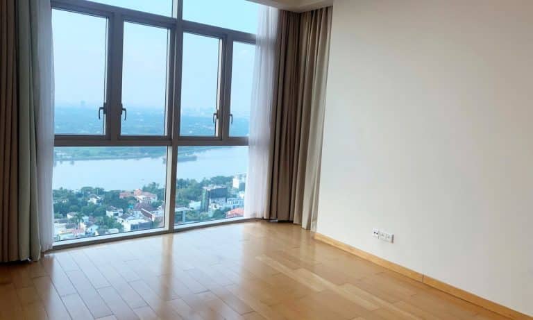 The Vista cho thuê căn hộ tầng cao không nội thất view sông 3 phòng ngủ