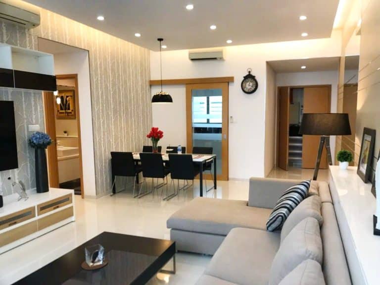 Căn hộ cho thuê The Vista lầu cao nội thất đẹp view hồ bơi 3 phòng ngủ