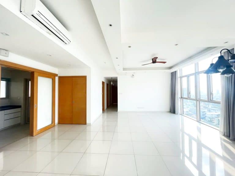 Căn hộ The Vista 4 phòng ngủ cho thuê lầu cao nhà trống view sông thoáng