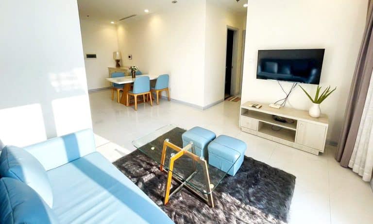 Căn hộ cho thuê tầng cao Central 3 nội thất xịn 2 phòng ngủ view thành phố