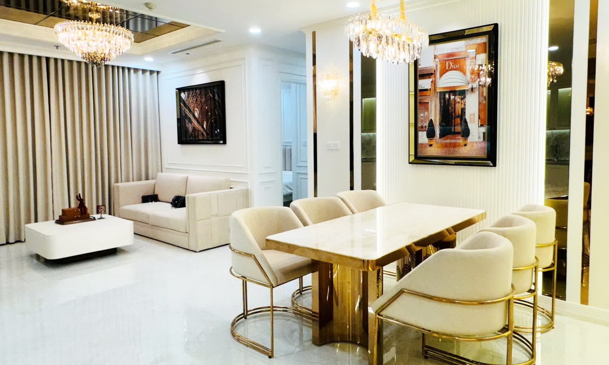 Vinhomes cho thuê tầng cao Landmark 4 nội thất full 3 phòng ngủ view thoáng