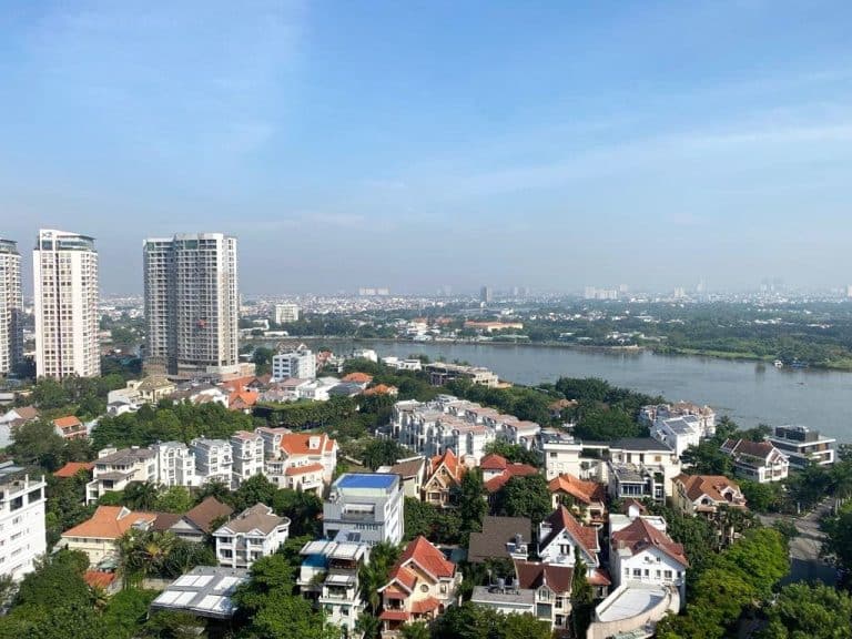 Cho thuê căn hộ 2 phòng ngủ D’Edge Thảo Điền view sông tầng cao nhà đẹp