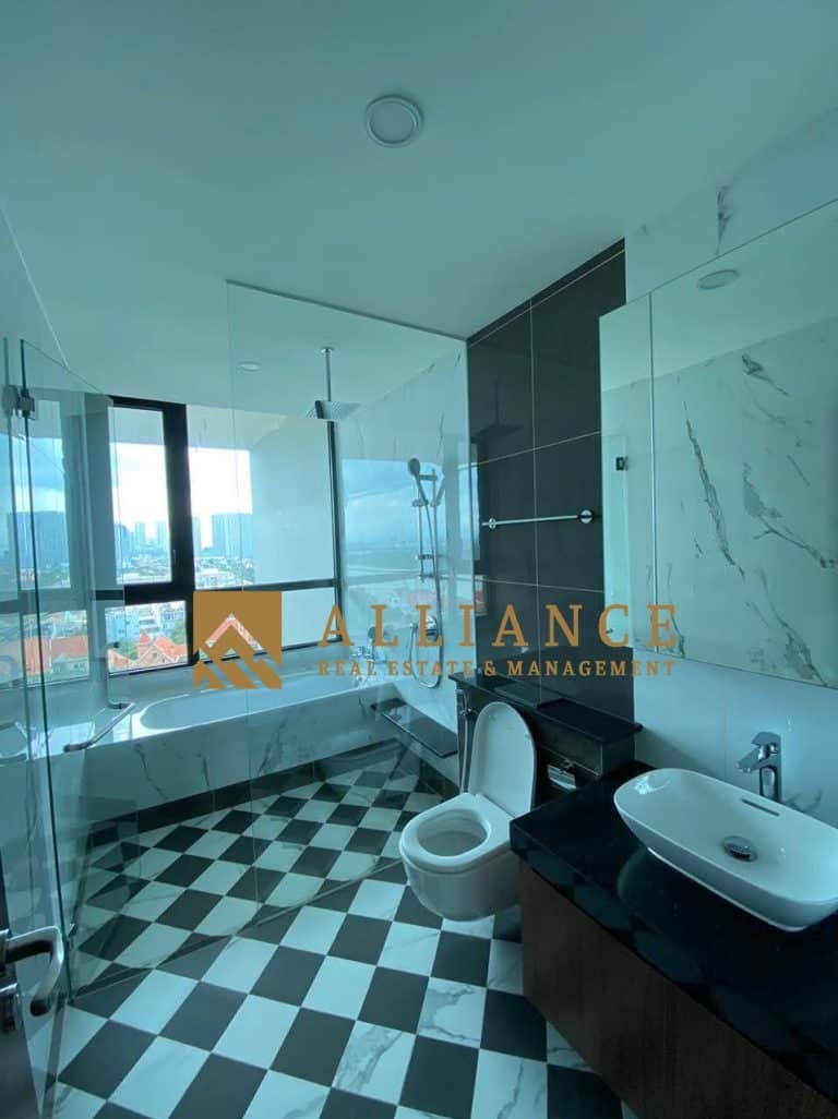 Căn hộ cho thuê 3 phòng ngủ D’Edge Thảo Điền nhà trống view sông đẹp