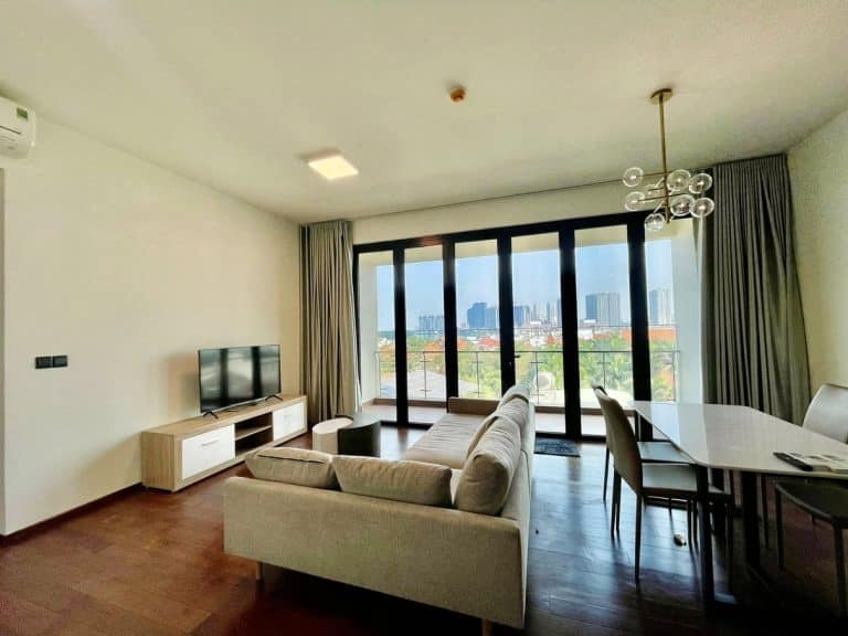 Căn hộ cho thuê 3 phòng ngủ D’Edge Thảo Điền décor đẹp view thoáng mát
