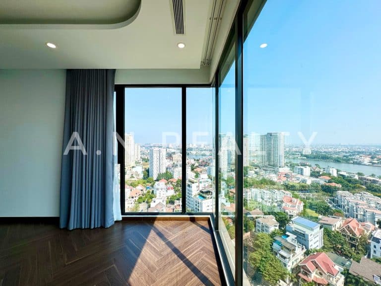 Căn hộ Penthouse duplex 4 phòng ngủ cho thuê D’Edge Thảo Điền nhà trống