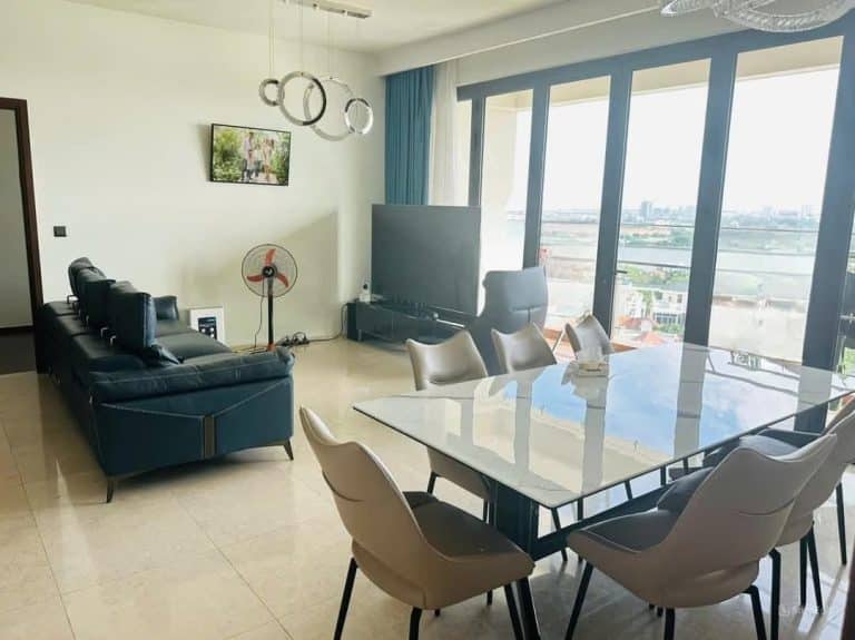 Căn hộ 4 phòng ngủ cho thuê D’Edge Thảo Điền đủ nội thất view sông