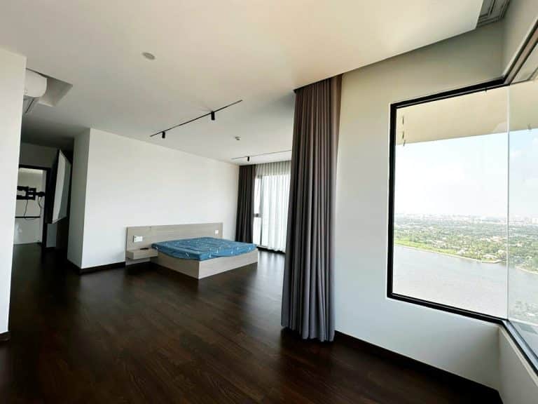 Penthouse duplex 4 phòng ngủ cho thuê D’Edge Thảo Điền đủ nội thất view sông