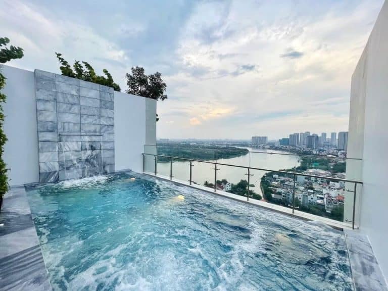 Penthouse duplex 3 phòng ngủ cho thuê D’Edge Thảo Điền nhà đẹp view sông