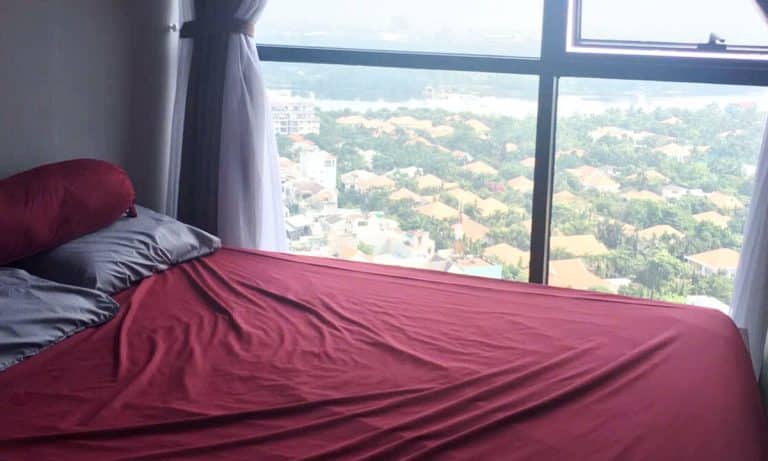 Cho thuê The Ascent tầng cao căn hộ nội thất xịn 3 phòng ngủ view sông