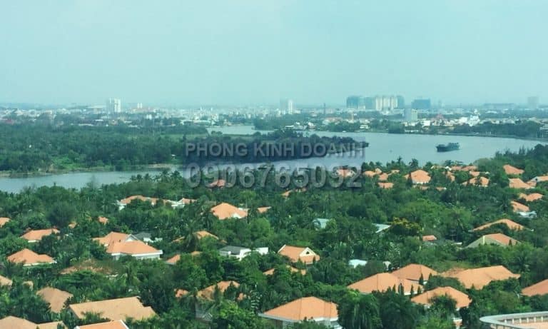 Cho thuê The Ascent lầu cao nội thất full căn hộ 3 phòng ngủ view sông đẹp