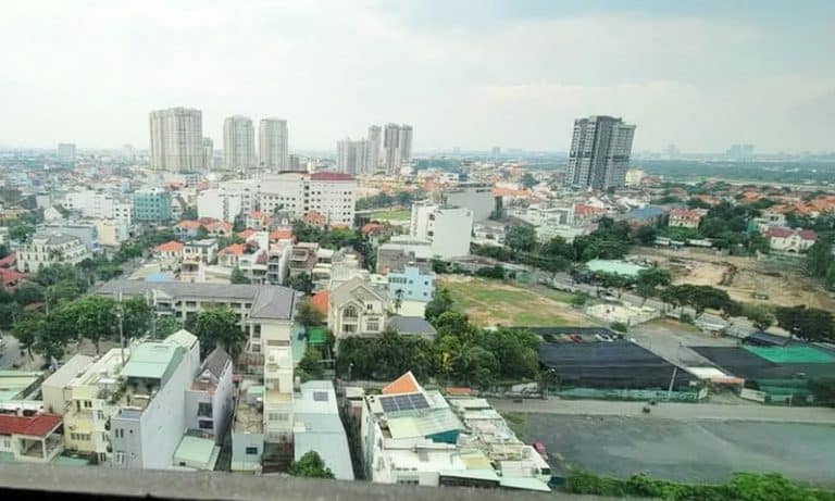 Cho thuê căn hộ The Ascent lầu cao đầy đủ nội thất 2 phòng ngủ view sông
