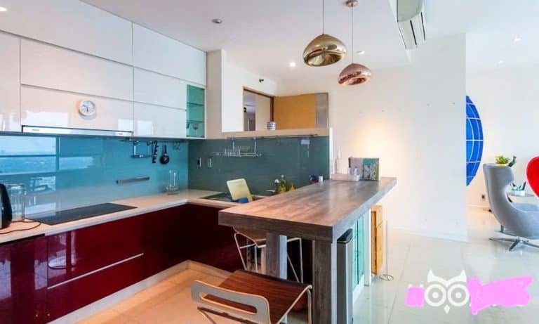 Cho thuê The Ascent lầu cao nội thất full căn hộ 3 phòng ngủ view sông đẹp
