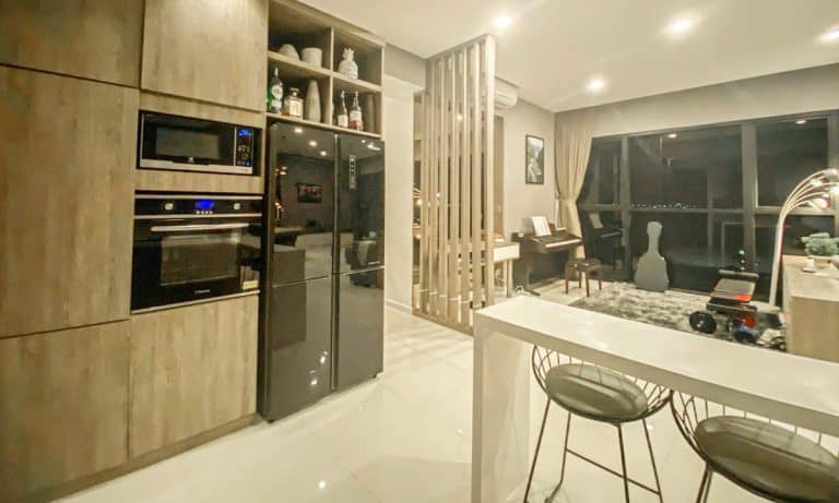 Cho thuê căn The Ascent lầu cao đủ nội thất rất đẹp 3 phòng ngủ view sông