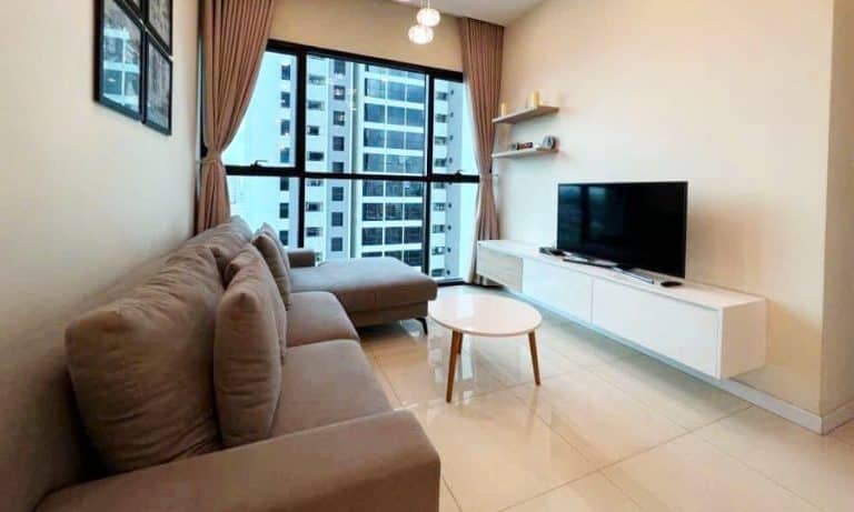 Cho thuê căn hộ The Ascent tầng cao nội thất đẹp 2 phòng ngủ view mát