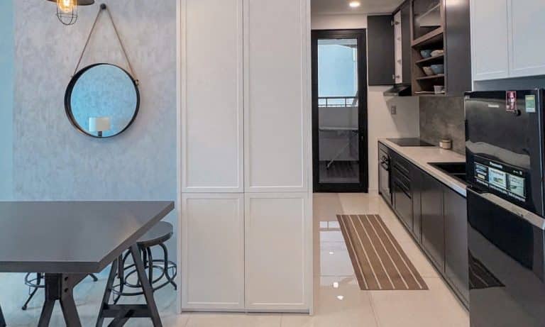 Căn hộ cho thuê The Ascent lầu cao đầy đủ nội thất 2 phòng ngủ view sông L81