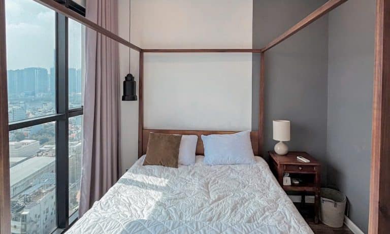 Căn hộ cho thuê The Ascent lầu cao đầy đủ nội thất 2 phòng ngủ view sông L81