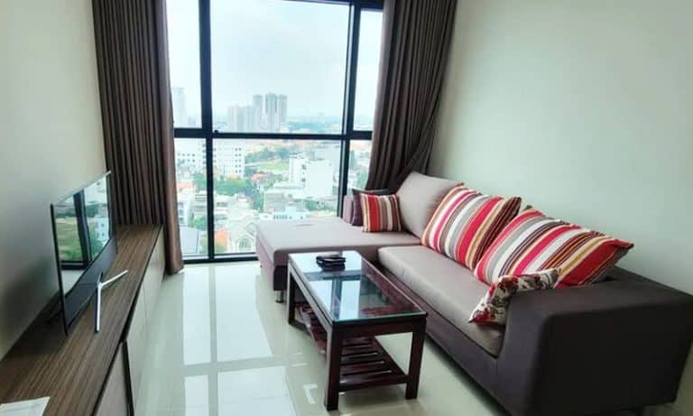 Cho thuê căn hộ The Ascent tầng cao full nội thất 2 phòng ngủ view sông