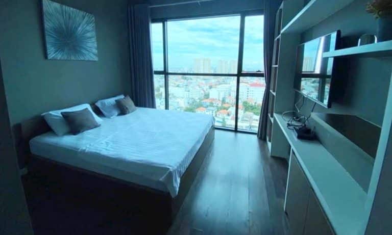 Cho thuê căn hộ The Ascent lầu cao đầy đủ nội thất 2 phòng ngủ view sông