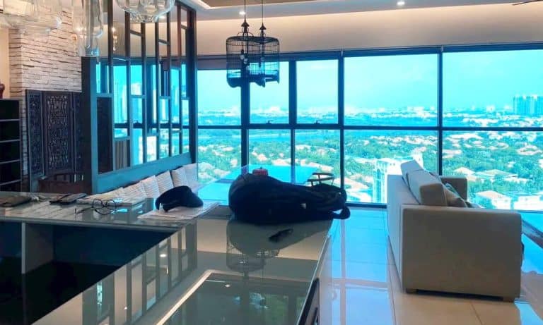 Cho thuê The Ascent tầng cao căn hộ đầy đủ nội thất 3 phòng ngủ view sông