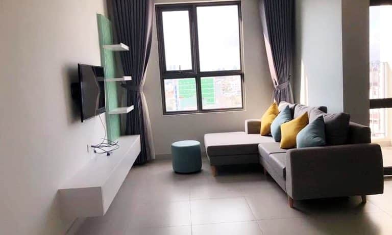 Căn hộ 1 phòng ngủ M One Gia Định cho thuê đầy đủ nội thất tầng cao mát