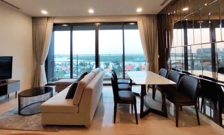 Căn hộ The Nassim Thảo Điền cho thuê 3 phòng ngủ có đủ nội thất view sông
