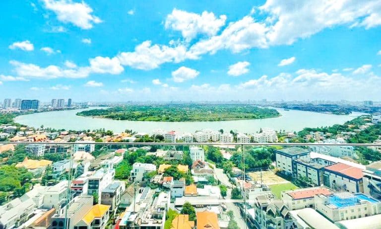 Căn hộ The Nassim Thảo Điền cho thuê 3 phòng ngủ nhà trống view sông đẹp