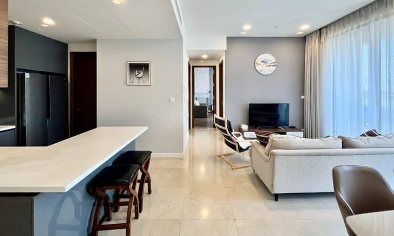 Căn hộ 2 phòng ngủ The Nassim Thảo Điền cho thuê view sông nhà đẹp