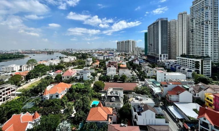 Căn hộ 2 phòng ngủ The Nassim Thảo Điền cho thuê view sông nhà đẹp