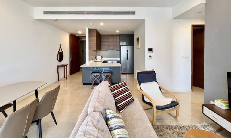 Căn hộ 2 phòng ngủ The Nassim Thảo Điền cho thuê view sông nhà đẹp