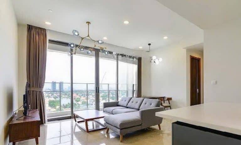 Căn hộ 2 phòng ngủ The Nassim Thảo Điền cho thuê view sông full nội thất
