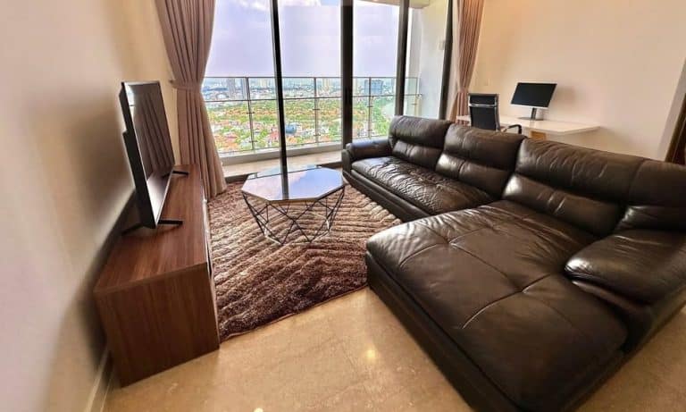 Căn hộ 2 phòng ngủ The Nassim cho thuê full nội thất view sông tầng cao