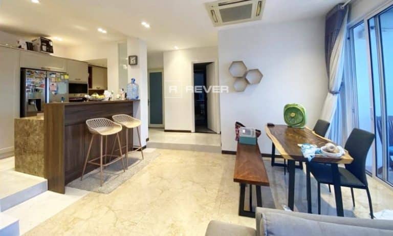 Căn hộ penthouse 4 phòng ngủ Tropic Garden cho thuê sang trọng view sông