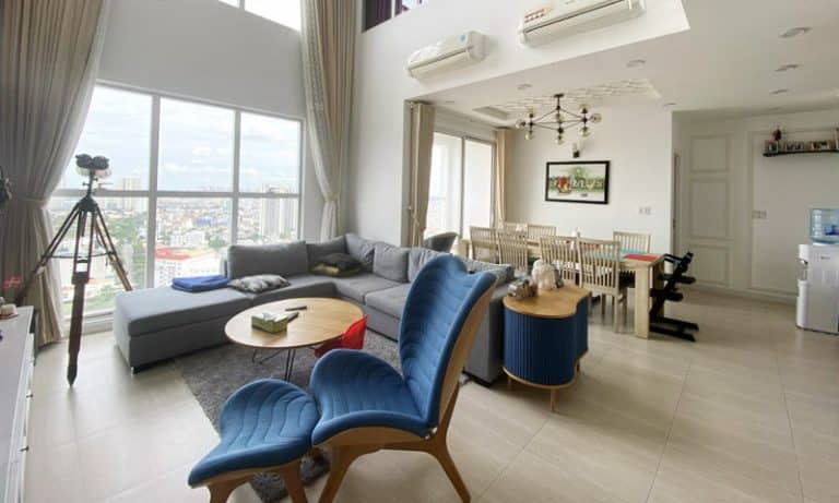 Căn hộ 4 phòng ngủ penthouse Tropic Garden cho thuê sang trọng view đẹp