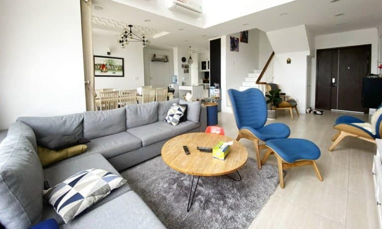 Căn hộ 4 phòng ngủ penthouse Tropic Garden cho thuê sang trọng view đẹp