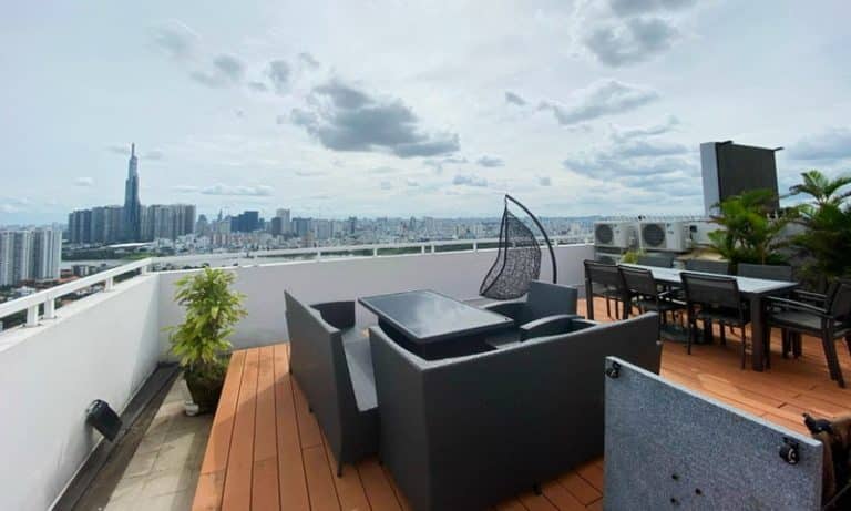 Căn hộ 4 phòng ngủ penthouse Tropic Garden cho thuê sang trọng view đẹp