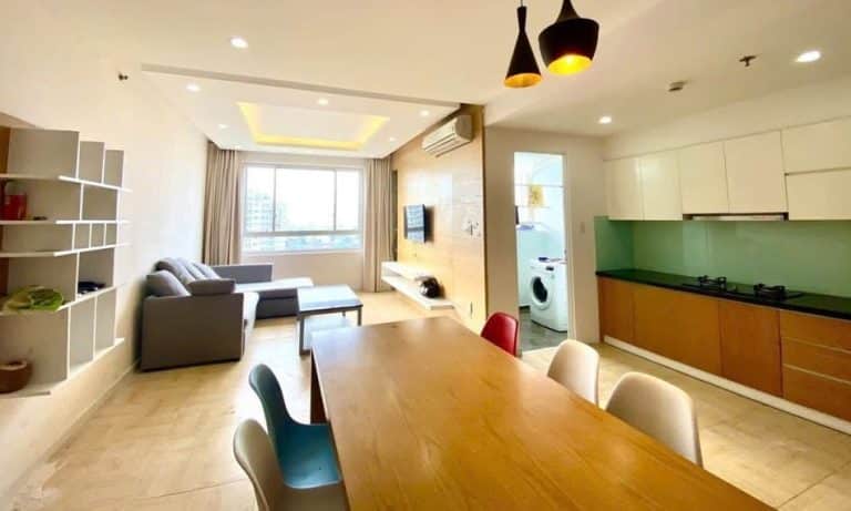 Căn hộ 3 phòng ngủ Tropic Garden cho thuê đủ nội thất tầng cao view sông