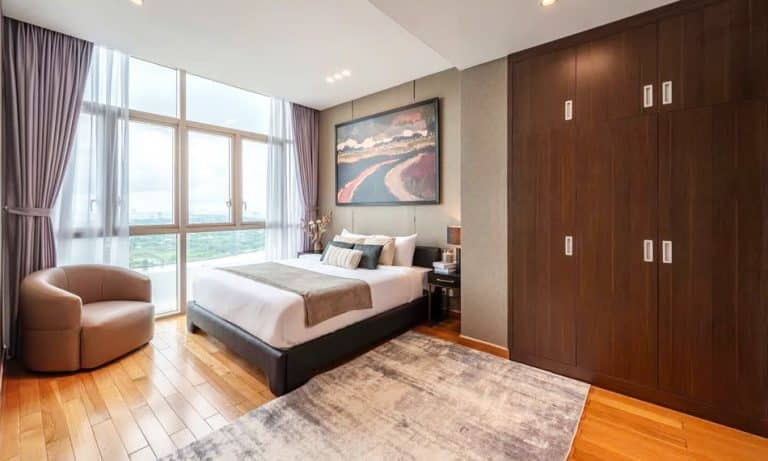 Căn hộ penthouse 6 phòng ngủ The Vista cho thuê view sông nội thất đẹp