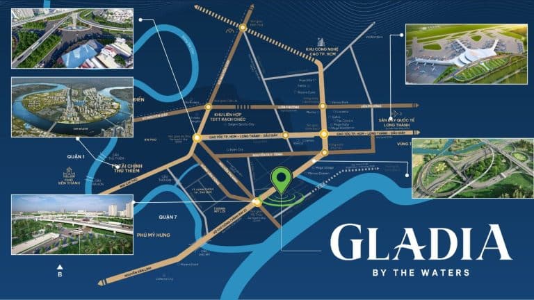 Vị trí Gladia by The Waters: Kết nối thuận tiện, sống gần thiên nhiên