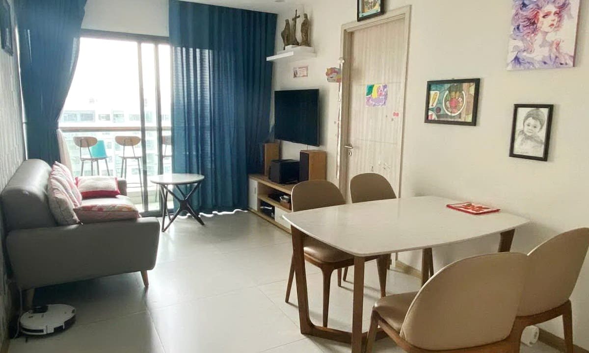 Căn hộ 1 phòng ngủ De Capella cho thuê đầy đủ nội thất lầu cao view thoáng