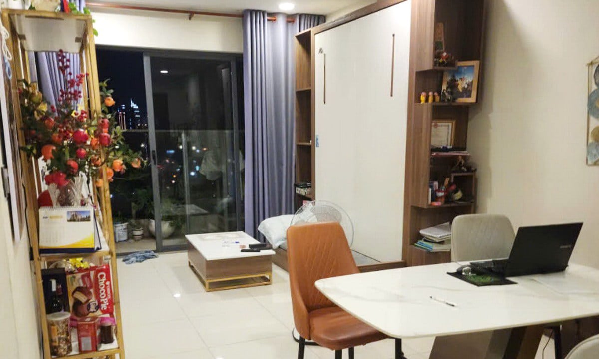 Căn hộ 1 phòng ngủ De Capella cho thuê nội thất đầy đủ view L81 thoáng