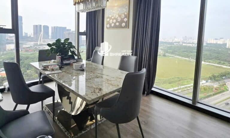 Duplex Empire City cho thuê tầng cao tháp Tilia nhà đẹp 4 phòng ngủ view sông