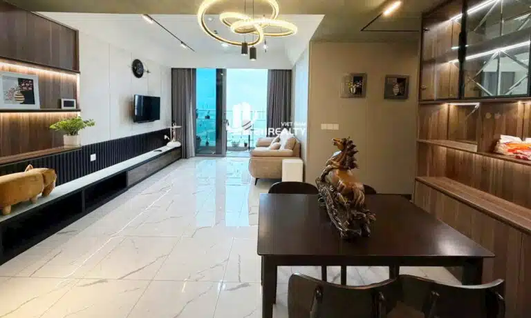Căn hộ 2 phòng ngủ nhà đẹp cho thuê Empire City lầu cao khu Tilia view L81