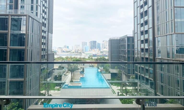 Empire City 3 phòng ngủ cho thuê view hồ bơi tầng thấp khu Linden nội thất đẹp