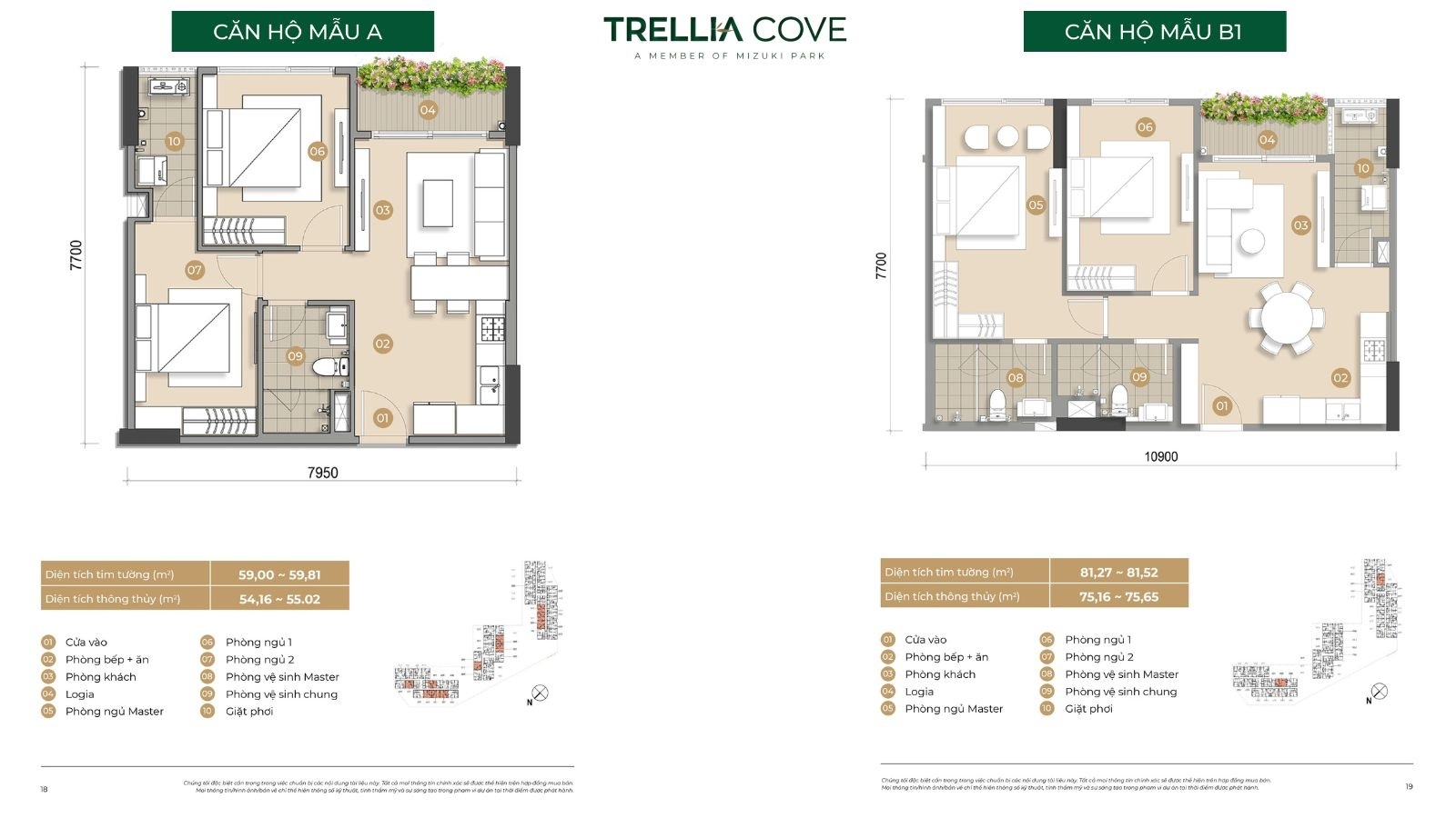 Mặt bằng dự án Trellia Cove Mizuki Park