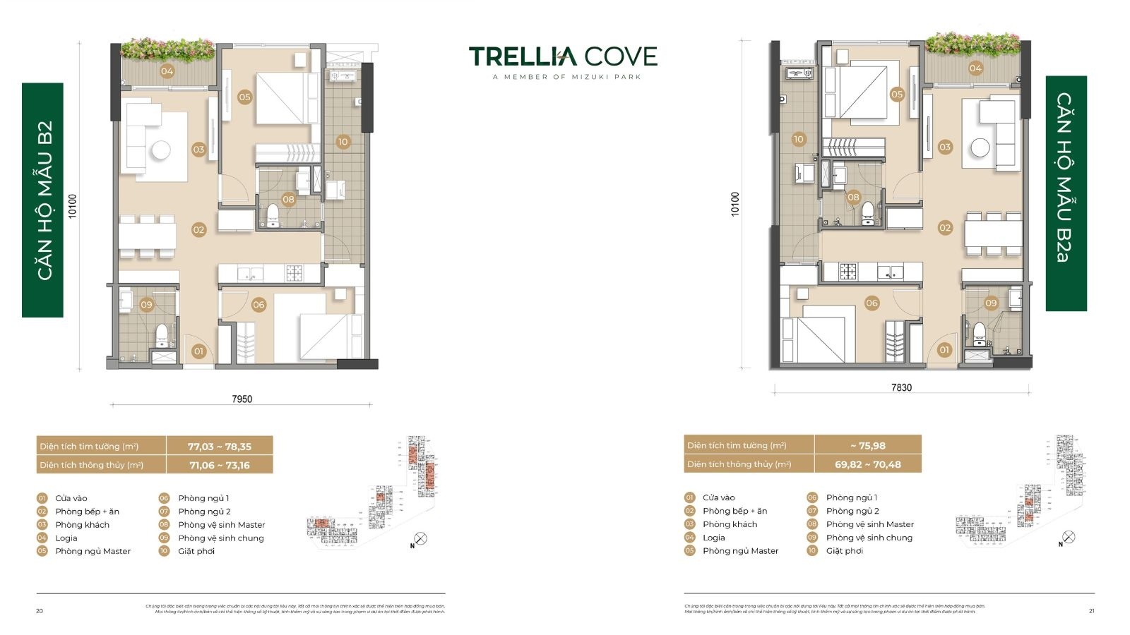 Mặt bằng dự án Trellia Cove Mizuki Park