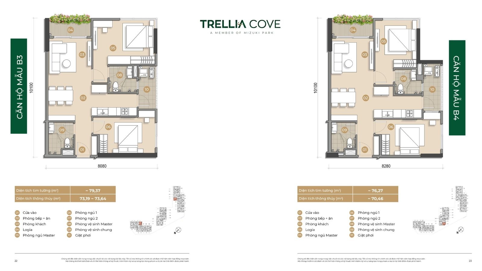 Mặt bằng dự án Trellia Cove Mizuki Park
