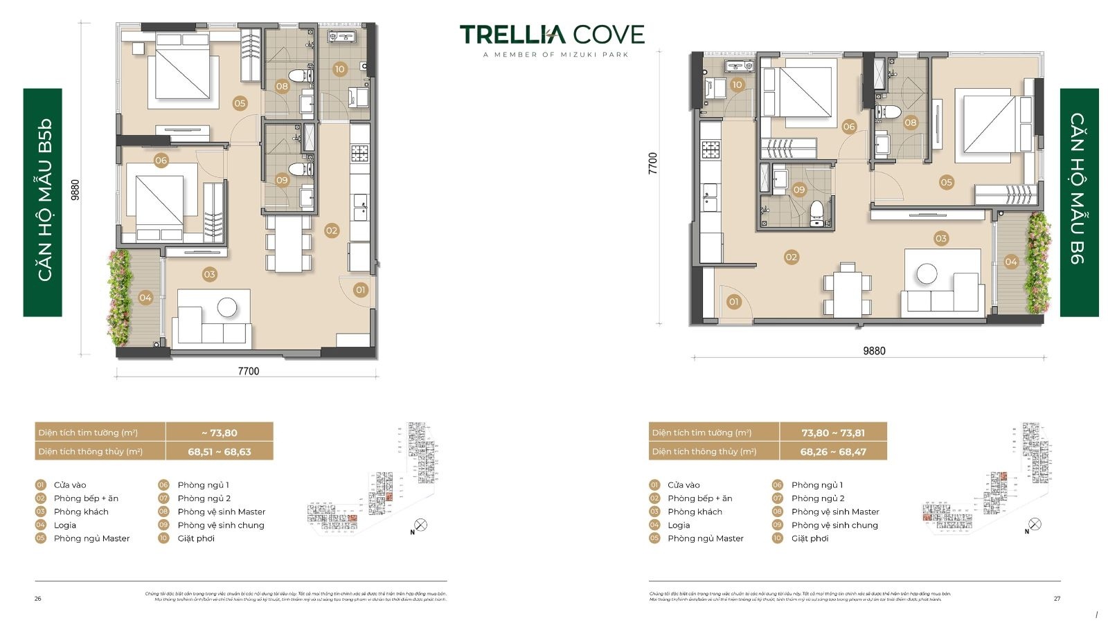 Mặt bằng dự án Trellia Cove Mizuki Park